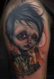 brand new style Edward colored shoulder tattoo pattern