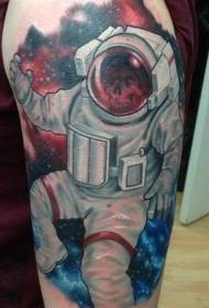 ubu ube astronaut skeleton tattoo