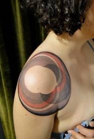 Tatouaj sou zepòl yo nan hypnosis a kolore