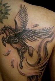 sorbalda marroi iluna garezur Pegasus tatuaje argazkia