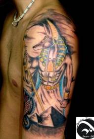 axelfärg gamla Seth God tatueringsmönster
