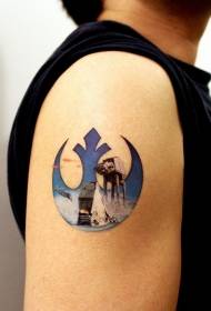 Плечовий колір зіркових воєн бунтівний символ декоративні малюнки татуювання