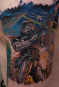 shoulder realistic color storm cavalry tattoo picture