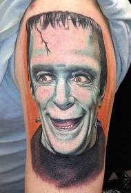 shoulder color portrait monster tattoo pattern