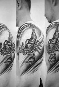 Великий чорно-білий вишуканий пінцет татуювання візерунок