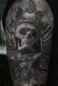 Style tenten zepòl sann nwa modèl tatoo tribi ansyen