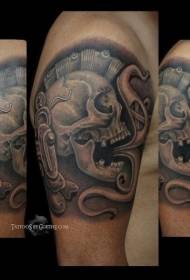 kamen rezbarenje slog starodavni kip ramo Tattoo slika