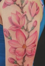 modello di tatuaggio femminile bellissimo fiore colorato