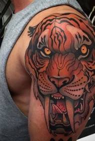 pola tato pundhak warna tato macan warna pola