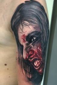 Ang kolor sa estilo sa makahadlok nga kolor dugoon nga sumbanan sa tattoo