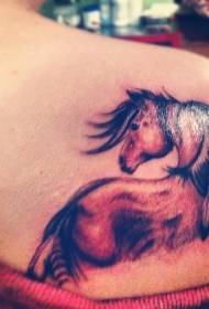ຮູບແບບ tattoo ມ້າສີນ້ ຳ ຕານຂອງອິນເດຍ