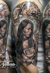 ολοκαίνουργιο χρώμα στυλ σχολείο σαγηνευτικό μοτίβο τατουάζ γυναίκα