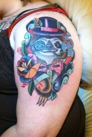 dath gualainn patrún scoile tattoo leisciúil fear uasal