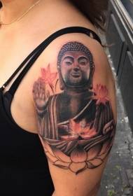 agba ubu nwanyị dịka Buddha akpụ akpụ tattoo
