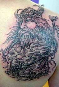 Schulter Navia God und Viking Tattoo Pattern