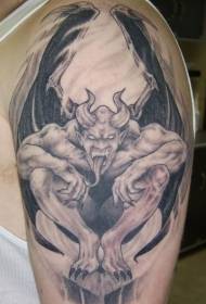 modello spaventoso del tatuaggio del gargoyle della spalla