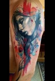 bega la kisasa mtindo wa ajabu mwanamke picha ya tattoo