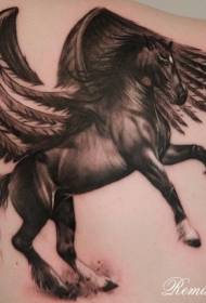 padrão de tatuagem Pegasus bonito marrom ombro