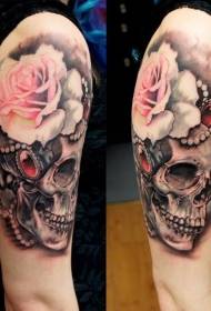Ramena u obliku lubanje i cvijeta u obliku tetovaže