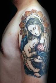 Religie Stiluri de sfinți colorați și modele de tatuaje pentru copii