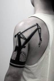 rameno čierne veľký port žeriav tetovanie obrázok