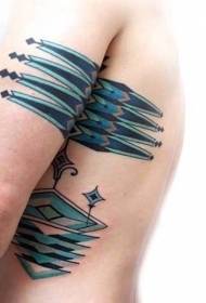 ramena u boji tijela strana zanimljiv uzorak tetovaže nakita