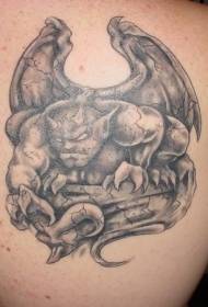 spalla tatuaggio gargoyle grigio Immagine