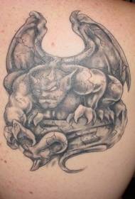 მხრის ნაცრისფერი gargoyle tattoo სურათი