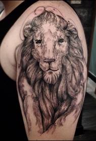 rameno kameň štýl farebný lev tetovanie obrázok