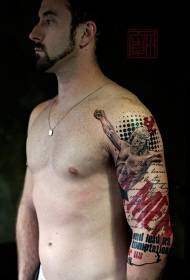 spalla brillante immagine moderna del tatuaggio di Gesù