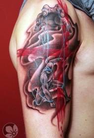 Boja ramena tajanstveni krvavi uzorak tetovaže