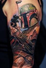 arm color realistic Star Wars theme tattoo pattern