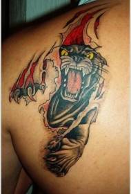 craiceann dath ghualainn cuimilt Pictiúr Tattoo Leopard dubh