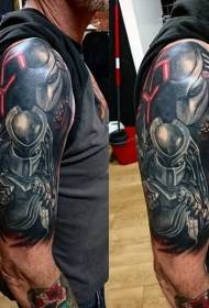 ombro masculino cor armadura guerreiro tatuagem padrão