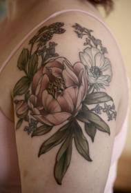 Gambar tato bunga liar warna alami mimpi