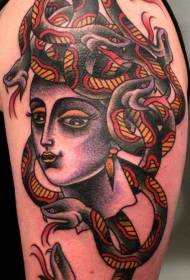 Schëller Faarf al Schoul Medusa Tattoo Muster