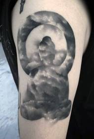 Modello di tatuaggio misterioso in stile indù impressionante