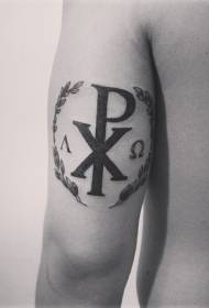 käsivarsi musta erityinen uskonnollinen symboli tatuointi malli