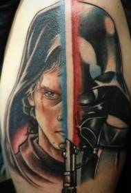 Kāleka kumuhana Star Star color Darth Vader tattoo pattern