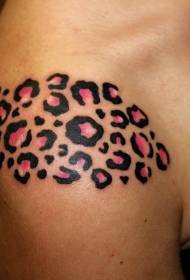 Gambar tato warna bahu pink cheetah gambar Tattoo