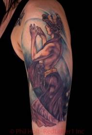 kolore zaharreko emakumeen sorbalda tatuaje eredua