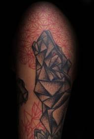 modello di tatuaggio statua lupo colorato spalla maschile