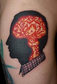 tatuaggio di ritratto di colore dipinto a mano di stile splendido della spalla