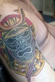 namiji kafada launi samurai kwalkwali tattoo tattoo