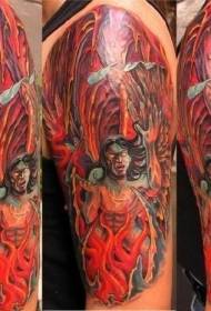 рамена боја илустрација стил мистериозни демона тетоважа