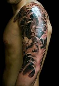 Isitayela se-tattoo yase-Arm Asia ezimibalabala
