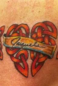 funny knot design on the shoulder tattoo