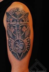 spalla Illustrator stile indù statua tatuaggio modello