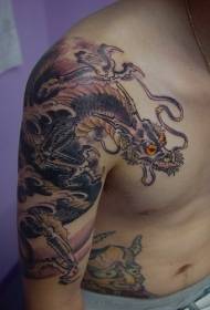 Male Shoulder Asian Dragon Personality Tattoo Pattern
