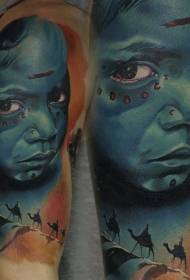 spalla realismo stile tatuaggio tribale ragazza